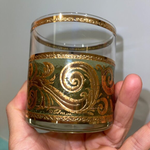 Culver Vintage Glass Tumblers Mid Century Set of 6 Toledo 22k Gold - Picture 3 of 10